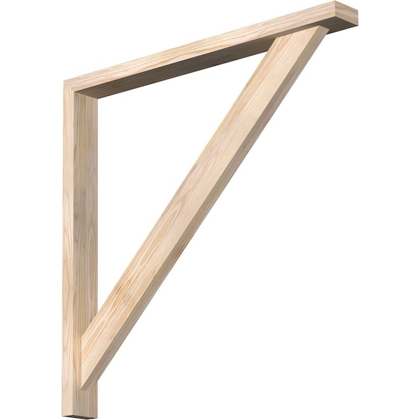 Ekena Millwork Traditional Craftsman Smooth Bracket w/ Offset Brace, Douglas Fir, 3 1/2"W x 34"D x 34"H BKT0402X34X34TRA04SDF - main